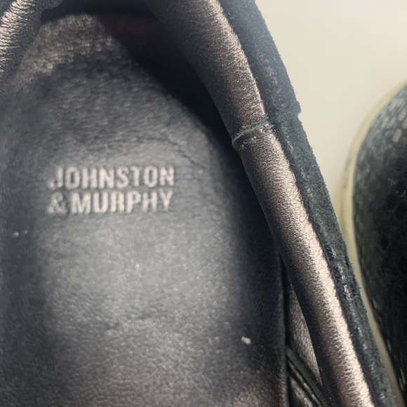 Johnston & Murphy Black Snakeskin Print Slip On Elastic Loafers Size 9 BLO4186E - Picture 6 of 8